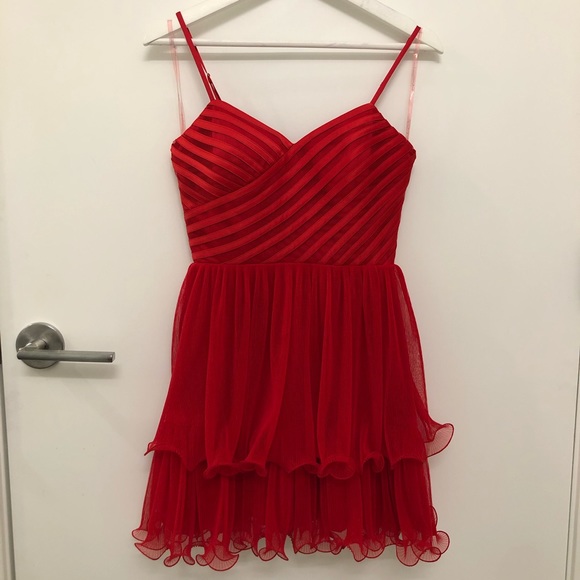 Guess Dresses & Skirts - NWOT Guess by Marciano Red Ruffle Dress